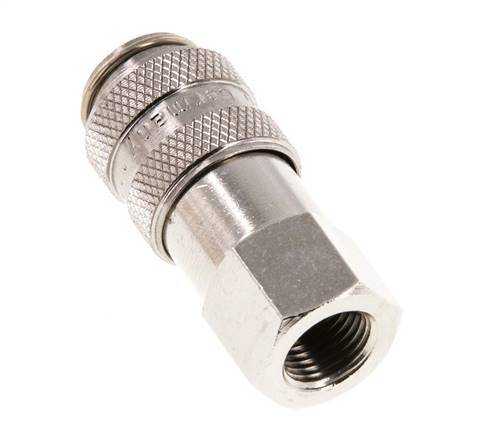 Latón niquelado Enchufe de acoplamiento de aire DN 5 G 1/8 pulgadas hembra