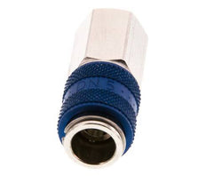 Latón niquelado DN 5 Acoplamiento de aire azul Toma G 1/8 pulgadas Hembra