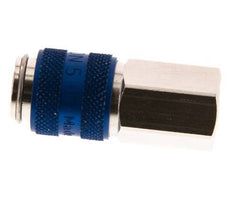 Latón niquelado DN 5 Acoplamiento de aire azul Toma G 1/8 pulgadas Hembra