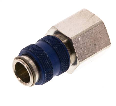 Latón niquelado DN 5 Acoplamiento de aire azul Toma G 3/8 pulgadas Hembra