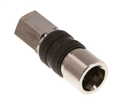 Latón niquelado DN 5 Marrón Enchufe de acoplamiento de aire G 1/8 pulgada Hembra