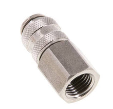 Acoplamiento de aire de acero inoxidable DN 5 Enchufe G 1/4 pulgadas Hembra Doble Cierre