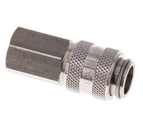 Acoplamiento de aire de acero inoxidable DN 5 Enchufe G 1/8 pulgadas Hembra Doble Cierre