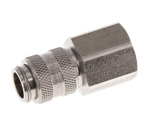 Acoplamiento de aire de acero inoxidable DN 5 Enchufe G 3/8 pulgadas Hembra de doble cierre