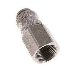 Acoplamiento de aire de acero inoxidable DN 5 Enchufe G 3/8 pulgadas Hembra de doble cierre
