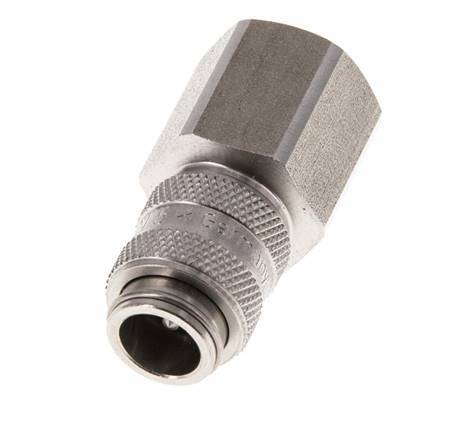 Acoplamiento de aire de acero inoxidable DN 5 Enchufe G 3/8 pulgadas Hembra de doble cierre
