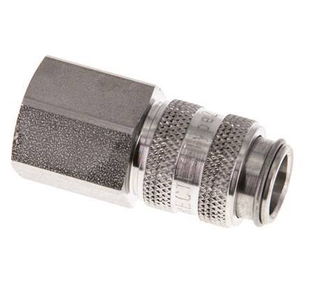 Acero inoxidable 316L DN 5 Acoplamiento de aire Enchufe G 1/4 pulgada Hembra Doble Cierre