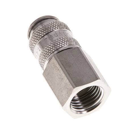 Acero inoxidable 316L DN 5 Acoplamiento de aire Enchufe G 1/4 pulgada Hembra Doble Cierre