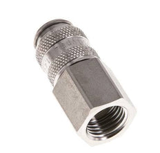 Acero inoxidable 316L DN 5 Acoplamiento de aire Enchufe G 1/4 pulgada Hembra Doble Cierre