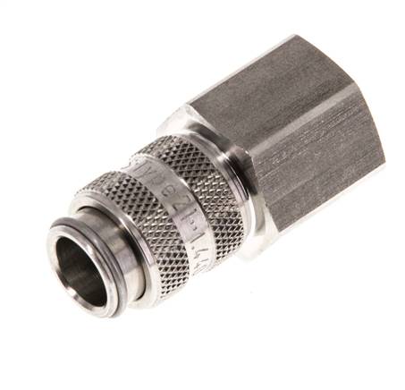 Acero inoxidable 316L DN 5 Acoplamiento de aire Enchufe G 3/8 pulgadas Hembra Doble Cierre