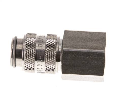Acero inoxidable 316L DN 5 Acoplamiento de aire Enchufe G 3/8 pulgadas Hembra Doble Cierre
