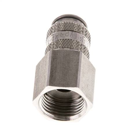 Acero inoxidable 316L DN 5 Acoplamiento de aire Enchufe G 3/8 pulgadas Hembra Doble Cierre