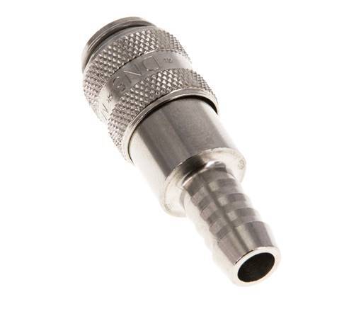 Latón niquelado Enchufe de acoplamiento de aire DN 5 Pilar de manguera de 8 mm