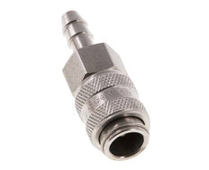 Acoplamiento de aire de acero inoxidable DN 5 Pilar de manguera de 6 mm Cierre doble
