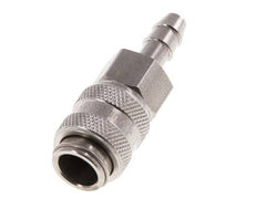 Acoplamiento de aire de acero inoxidable DN 5 Pilar de manguera de 6 mm Cierre doble
