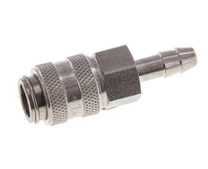 Acoplamiento de aire de acero inoxidable DN 5 Pilar de manguera de 6 mm Cierre doble
