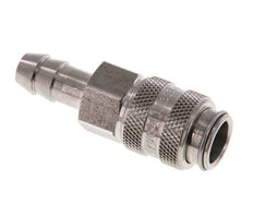 Acoplamiento de aire de acero inoxidable DN 5 Pilar de manguera de 8 mm Cierre doble