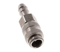 Acoplamiento de aire de acero inoxidable DN 5 Pilar de manguera de 8 mm Cierre doble