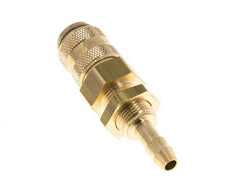 Acoplamiento de aire de latón DN 5 Pasamuros de 6 mm