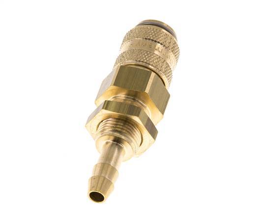 Acoplamiento de aire de latón DN 5 Pasamuros de 6 mm
