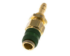 Acoplamiento de aire de latón DN 5 verde Pasamuros de 6 mm para mangueras