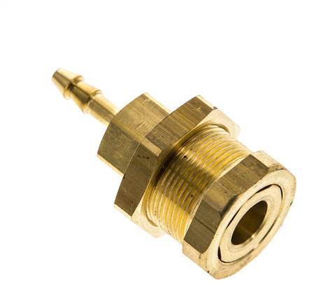 Acoplamiento de aire de latón DN 5 Manguera de 4 mm Mampara de pilar