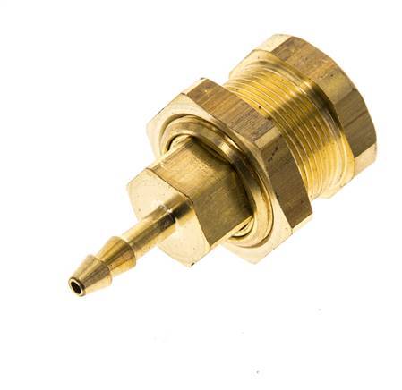Acoplamiento de aire de latón DN 5 Manguera de 4 mm Mampara de pilar