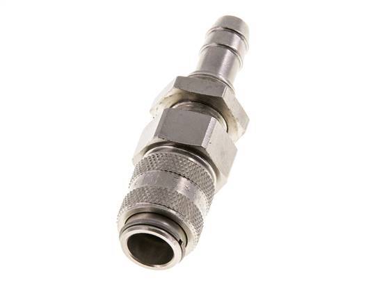 Latón niquelado DN 5 Acoplamiento de aire de 8 mm Pilar de manguera Mampara