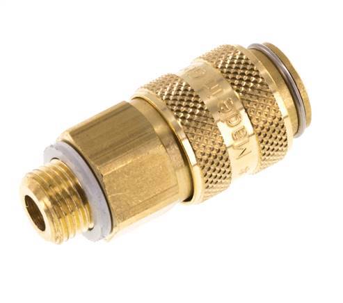 Acoplamiento de aire de latón DN 5, enchufe G 1/8 pulgadas macho