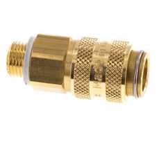 Acoplamiento de aire de latón DN 5, enchufe G 1/8 pulgadas macho