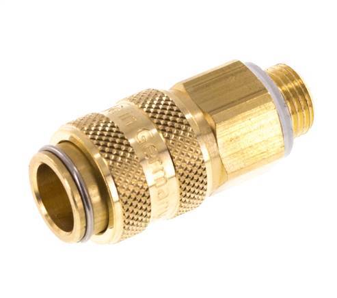 Acoplamiento de aire de latón DN 5, enchufe G 1/8 pulgadas macho