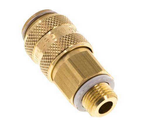 Acoplamiento de aire de latón DN 5, enchufe G 1/8 pulgadas macho