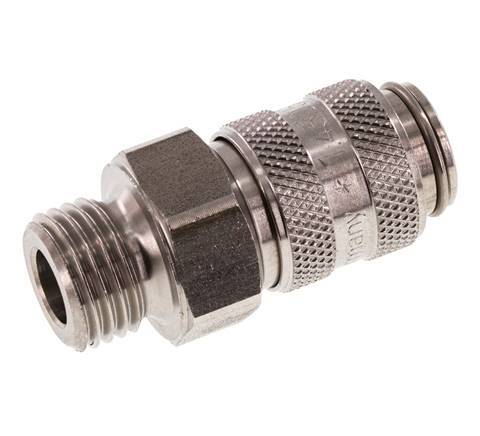 Acero inoxidable DN 5 Acoplamiento de aire Enchufe G 1/4 pulgadas Macho