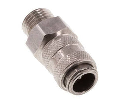 Acero inoxidable DN 5 Acoplamiento de aire Enchufe G 1/4 pulgada Macho Doble cierre