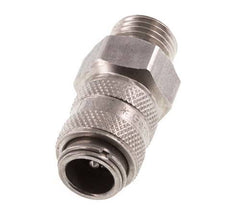 Acero inoxidable DN 5 Acoplamiento de aire Enchufe G 1/4 pulgada Macho Doble cierre