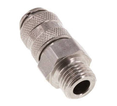 Acero inoxidable DN 5 Acoplamiento de aire Enchufe G 1/4 pulgada Macho Doble cierre