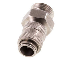 Acero inoxidable DN 5 Acoplamiento de aire Enchufe G 3/8 pulgadas Macho Doble cierre
