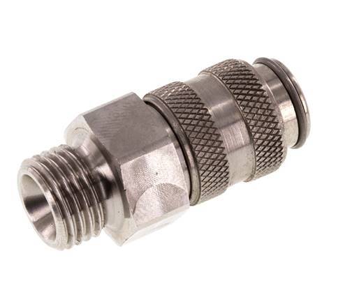 Acero inoxidable 316L DN 5 Acoplamiento de aire Enchufe G 1/4 pulg Macho