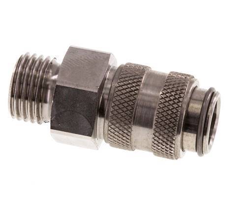 Acero inoxidable 316L DN 5 Acoplamiento de aire Enchufe G 1/4 pulg Macho