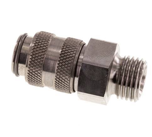 Acero inoxidable 316L DN 5 Acoplamiento de aire Enchufe G 1/4 pulg Macho