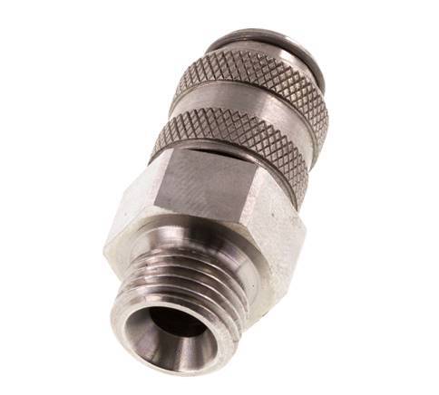 Acero inoxidable 316L DN 5 Acoplamiento de aire Enchufe G 1/4 pulg Macho