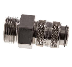 Acero inoxidable 316L DN 5 Acoplamiento de aire Enchufe G 3/8 pulgadas Macho