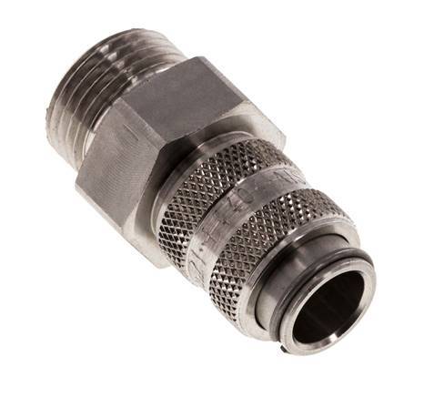 Acero inoxidable 316L DN 5 Acoplamiento de aire Enchufe G 3/8 pulgadas Macho