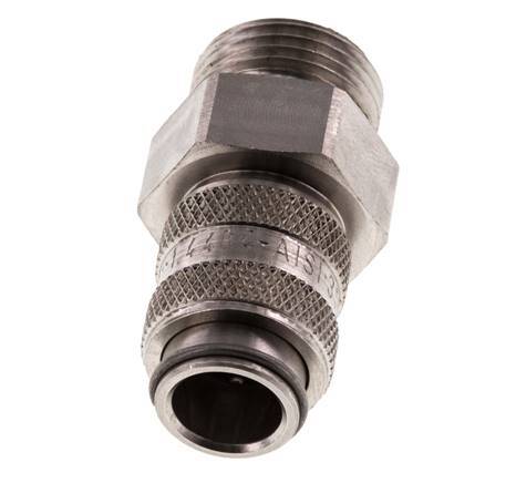 Acero inoxidable 316L DN 5 Acoplamiento de aire Enchufe G 3/8 pulgadas Macho
