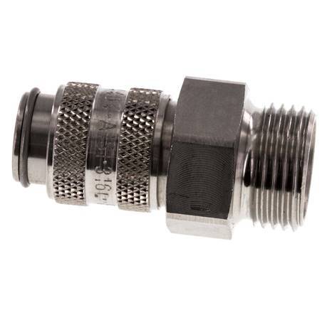 Acero inoxidable 316L DN 5 Acoplamiento de aire Enchufe G 3/8 pulgadas Macho