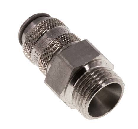 Acero inoxidable 316L DN 5 Acoplamiento de aire Enchufe G 3/8 pulgadas Macho