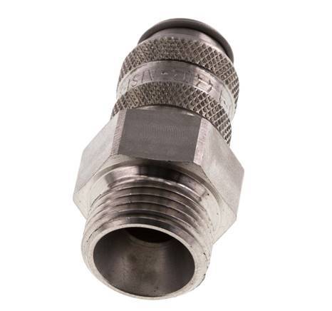 Acero inoxidable 316L DN 5 Acoplamiento de aire Enchufe G 3/8 pulgadas Macho