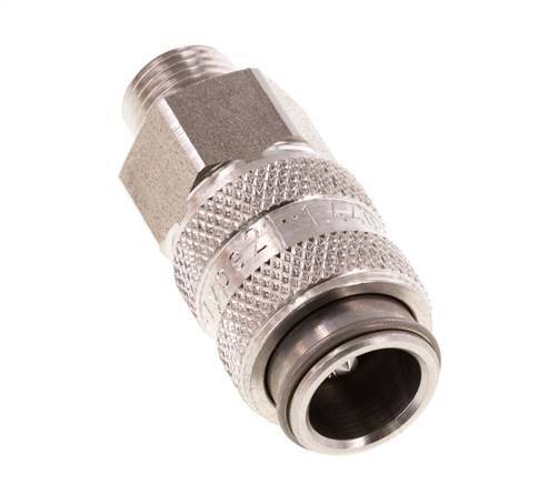 Acero inoxidable 316L DN 5 Acoplamiento de aire Enchufe G 1/8 pulgada Macho Doble cierre