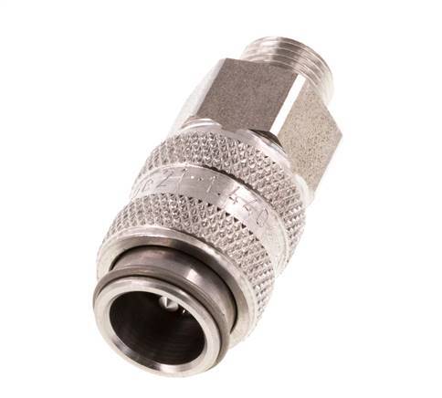 Acero inoxidable 316L DN 5 Acoplamiento de aire Enchufe G 1/8 pulgada Macho Doble cierre