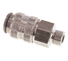 Acero inoxidable 316L DN 5 Acoplamiento de aire Enchufe G 1/8 pulgada Macho Doble cierre